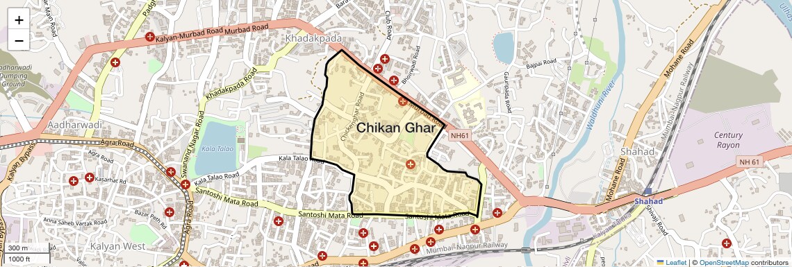 Location Map of Chikan Ghar, Thane