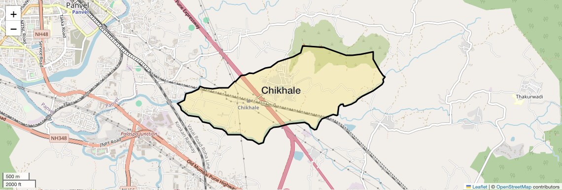 Location Map of Chikhale, Navi Mumbai