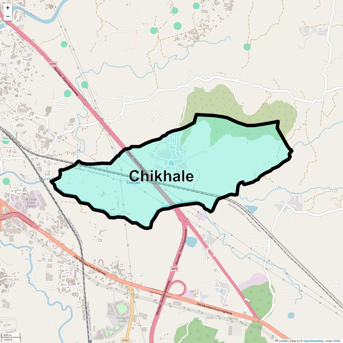 Location Map of Chikhale, Navi Mumbai