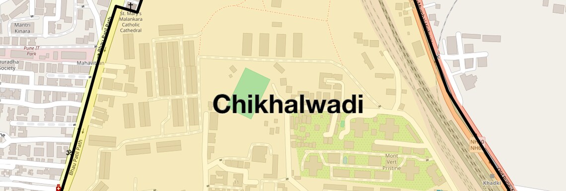Location Map of Chikhalwadi, Pune