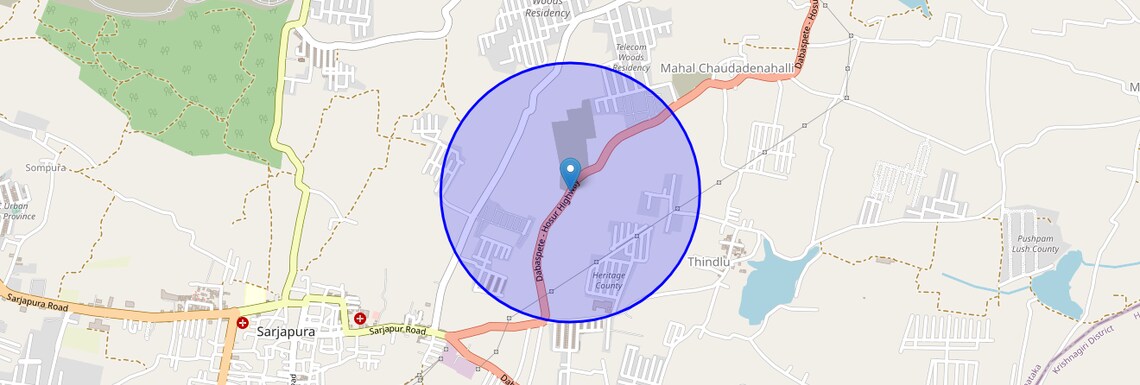 Location Map of Chikka Tirupathi Road, Bangalore