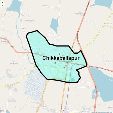 Location Map of Chikkaballapur, Bangalore