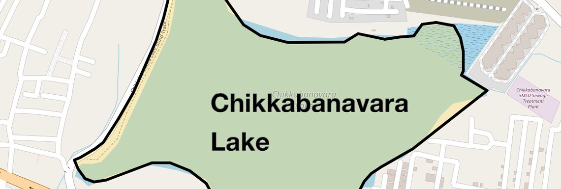 Location Map of Chikkabanavara Lake, Bangalore