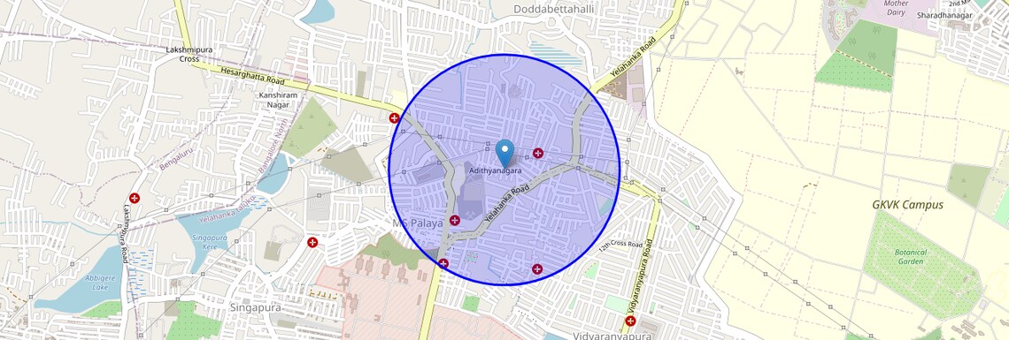 Location Map of Chikkabettahalli, Bangalore