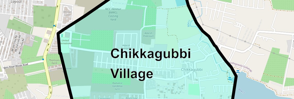 Location Map of Chikkagubbi Village, Bangalore