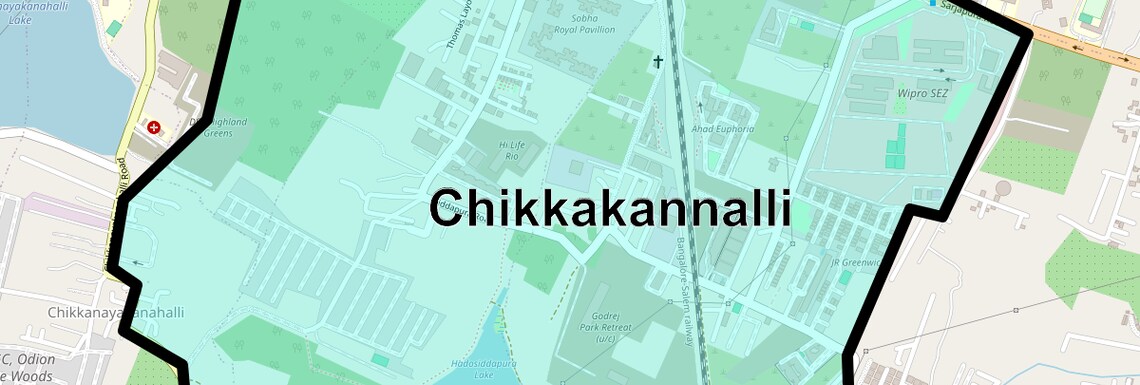 Location Map of Chikkakannalli, Bangalore