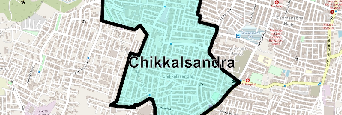 Location Map of Chikkalsandra, Bangalore
