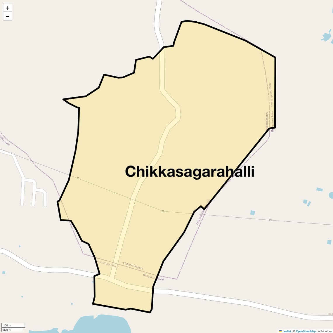 Location Map of Chikkasagarahalli, Bangalore
