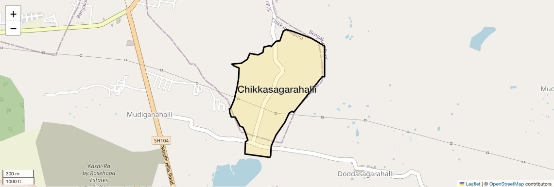 Location Map of Chikkasagarahalli, Bangalore