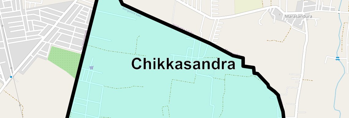 Location Map of Chikkasandra, Bangalore