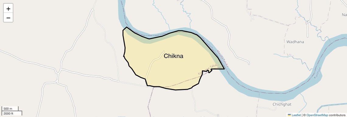 Location Map of Chikna, Nagpur