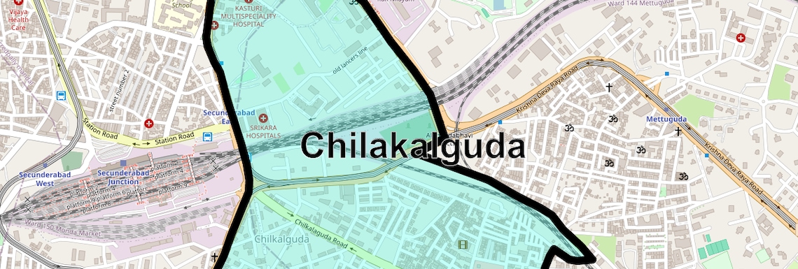 Location Map of Chilakalguda, Hyderabad
