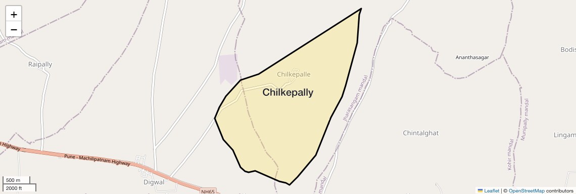 Location Map of Chilkepally, Hyderabad