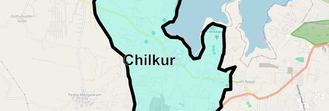 Location Map of Chilkur, Hyderabad