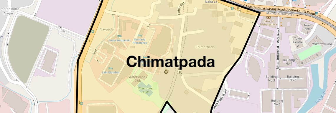 Location Map of Chimatpada, Mumbai