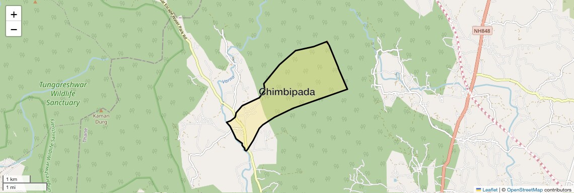 Location Map of Chimbipada, Thane