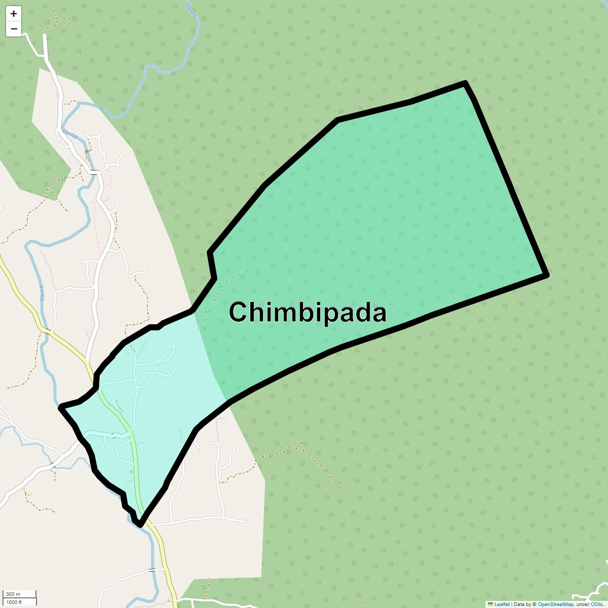 Location Map of Chimbipada, Thane
