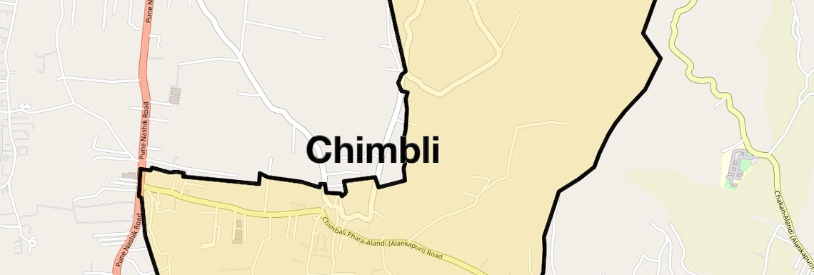 Location Map of Chimbli, Pune