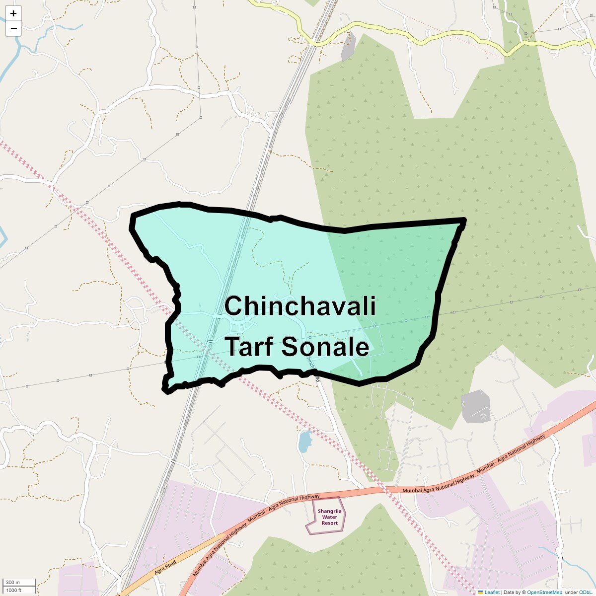 Location Map of Chinchavali Tarf Sonale, Thane