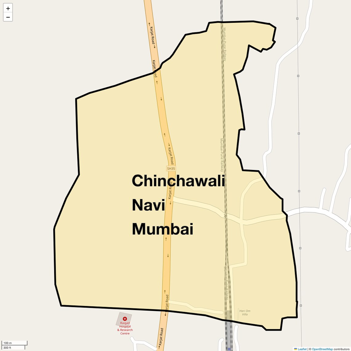 Location Map of Chinchawali Navi Mumbai, Navi Mumbai