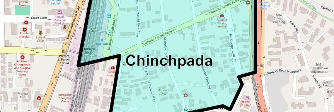 Location Map of Chinchpada, Mumbai