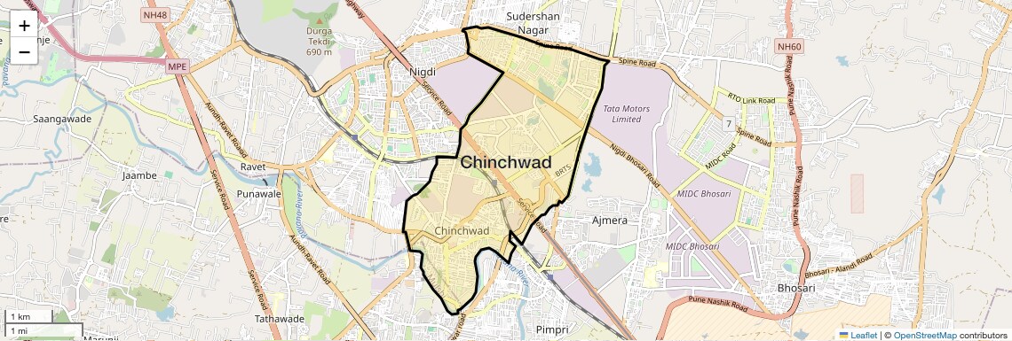 Chinchwad Map