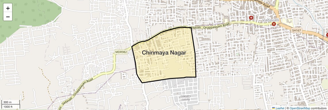 Chinmaya Nagar Map