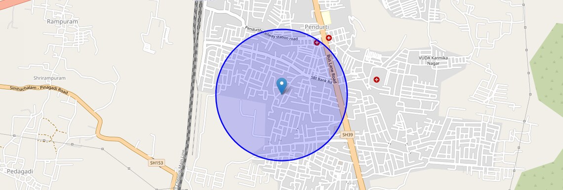 Location Map of Chinnamushidivada, Vizag