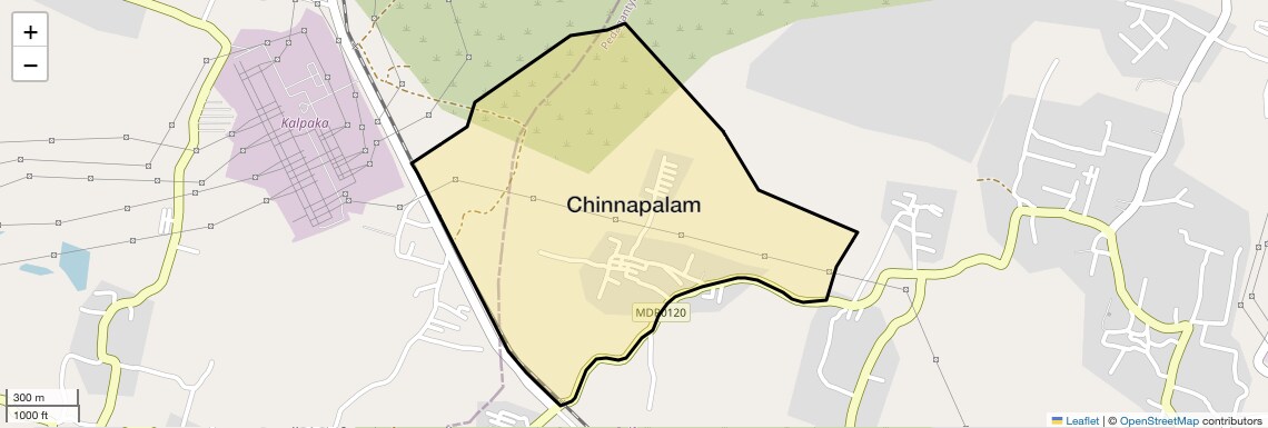 Location Map of Chinnapalam, Vizag