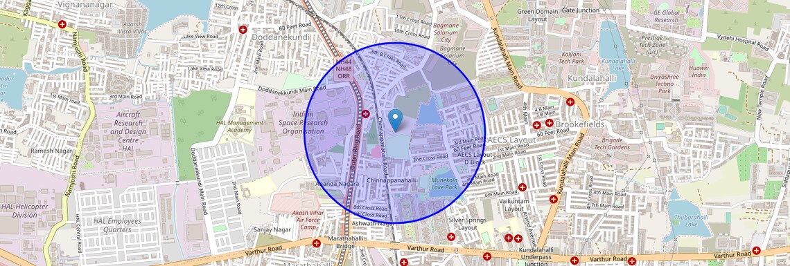 Location Map of Chinnapanna Halli, Bangalore