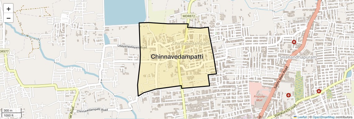 Location Map of Chinnavedampatti, Coimbatore