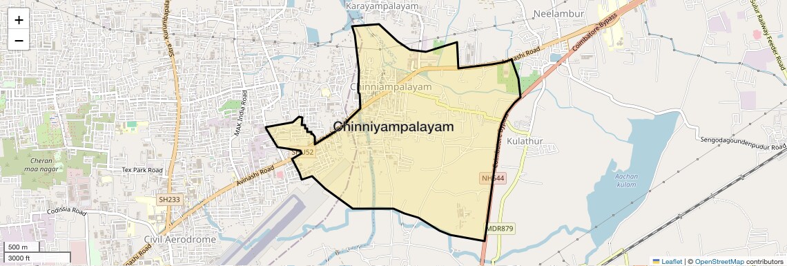 Location Map of Chinniyampalayam, Coimbatore