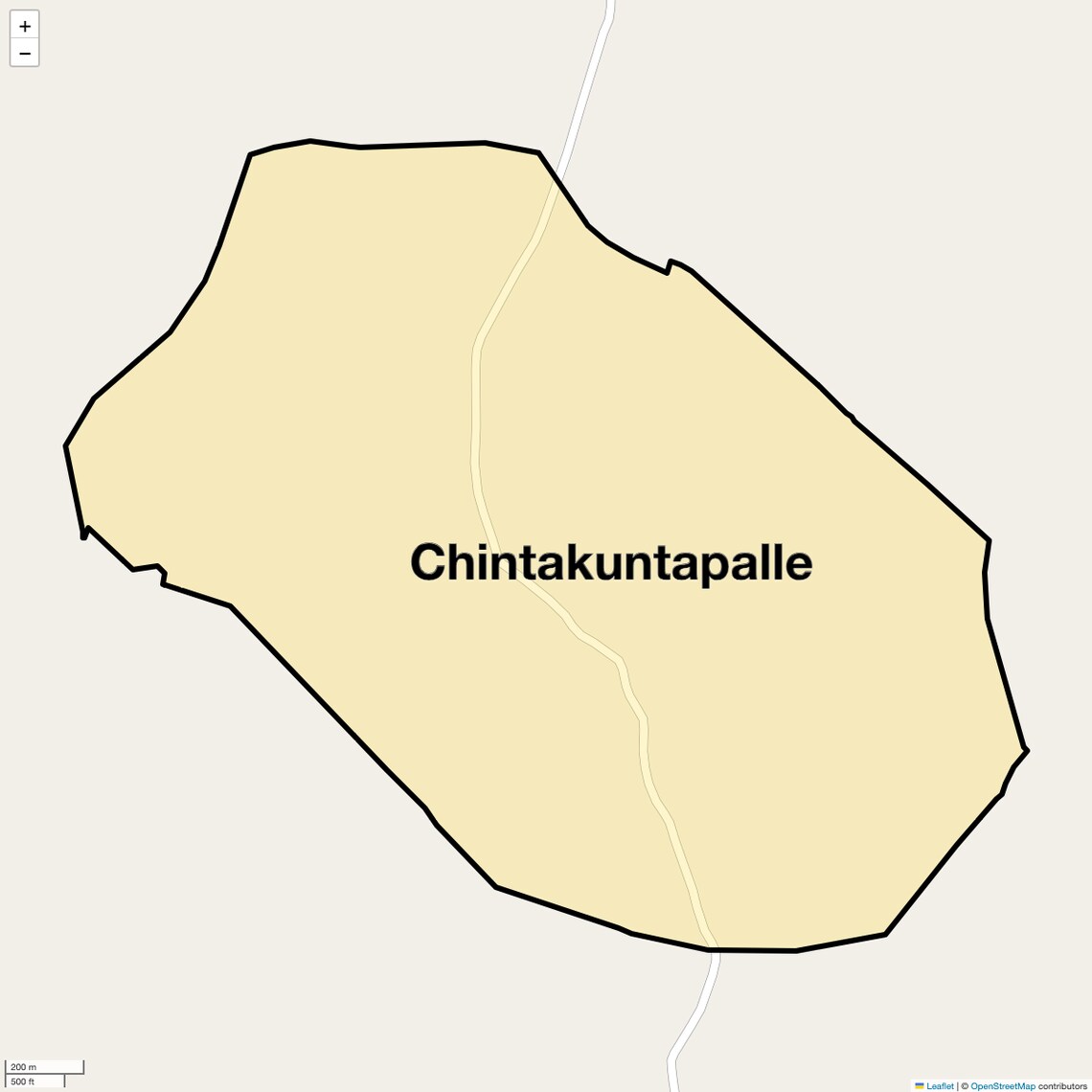 Location Map of Chintakuntapalle, Hyderabad