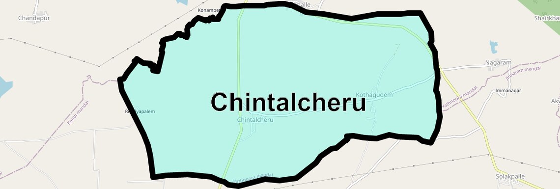 Location Map of Chintalcheru, Hyderabad