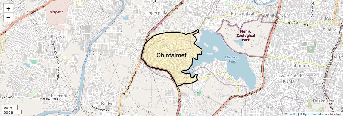 Location Map of Chintalmet, Hyderabad
