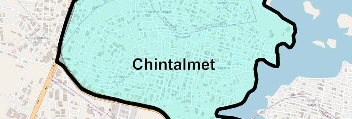 Location Map of Chintalmet, Hyderabad