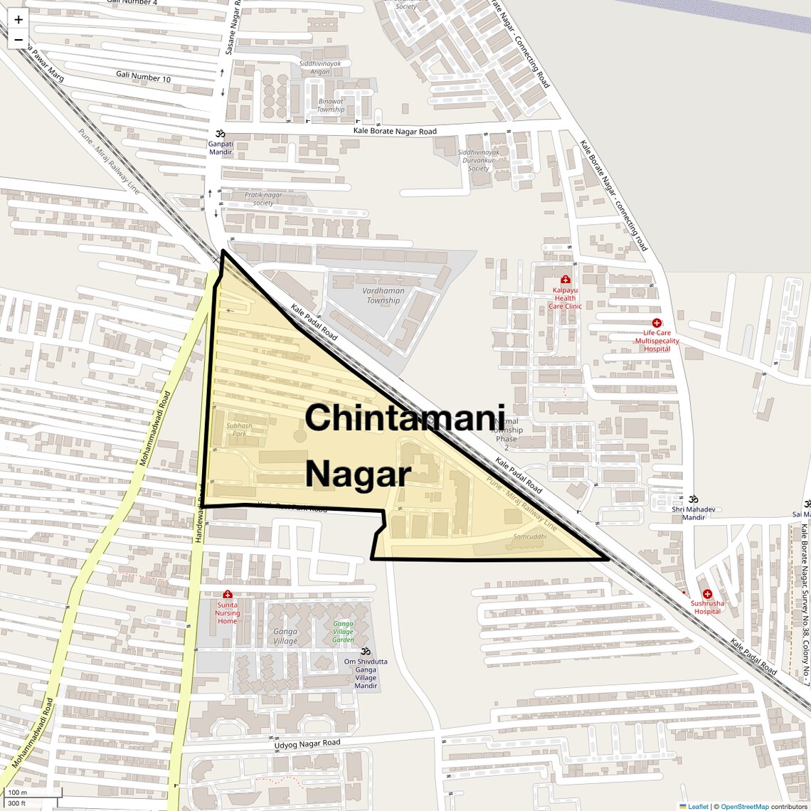 Location Map of Chintamani Nagar, Pune