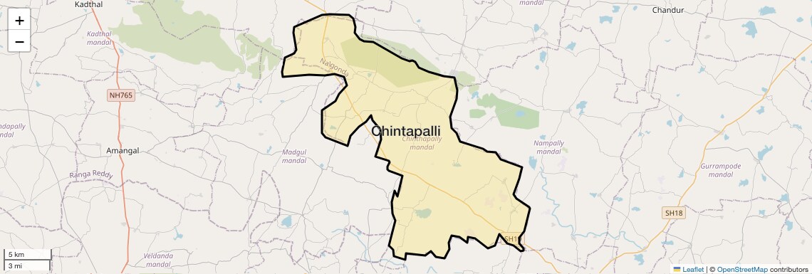 Location Map of Chintapalli, Hyderabad