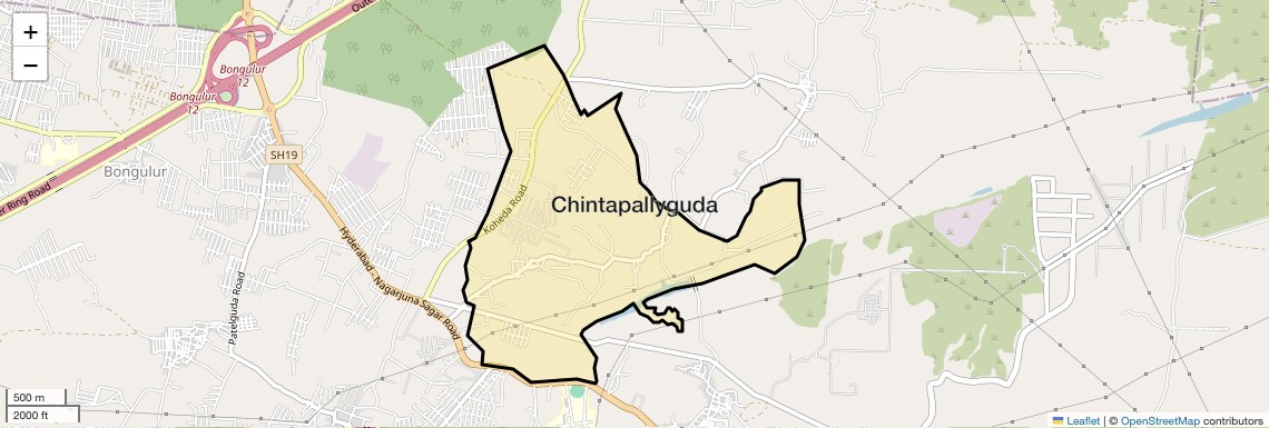 Location Map of Chintapallyguda, Hyderabad