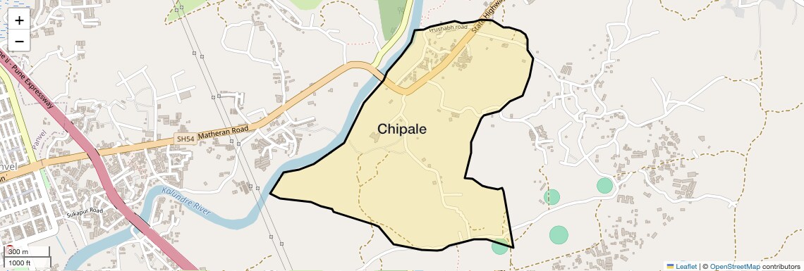 Location Map of Chipale, Navi Mumbai