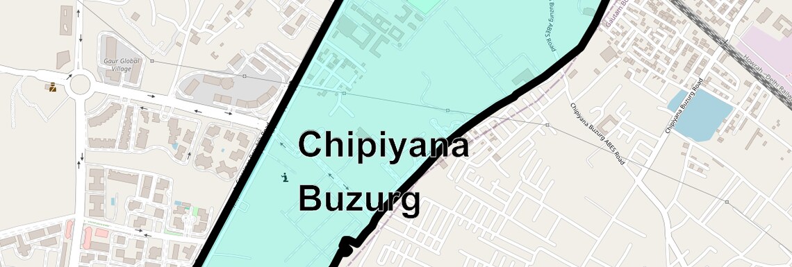 Location Map of Chipiyana Buzurg, Ghaziabad