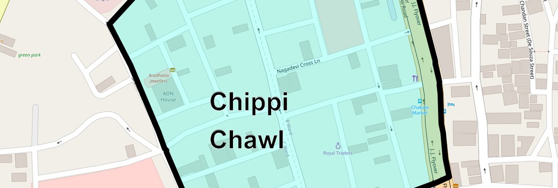 Location Map of Chippi Chawl, Mumbai