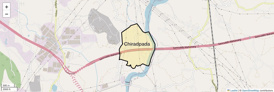 Location Map of Chiradpada, Thane