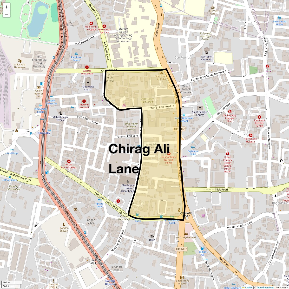 Check Time Travel of Chirag Ali Lane, Hyderabad