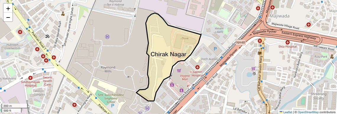 Location Map of Chirak Nagar, Thane