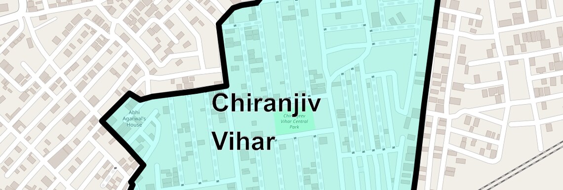 Location Map of Chiranjiv Vihar, Ghaziabad