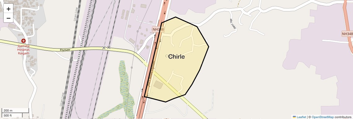 Location Map of Chirle, Navi Mumbai