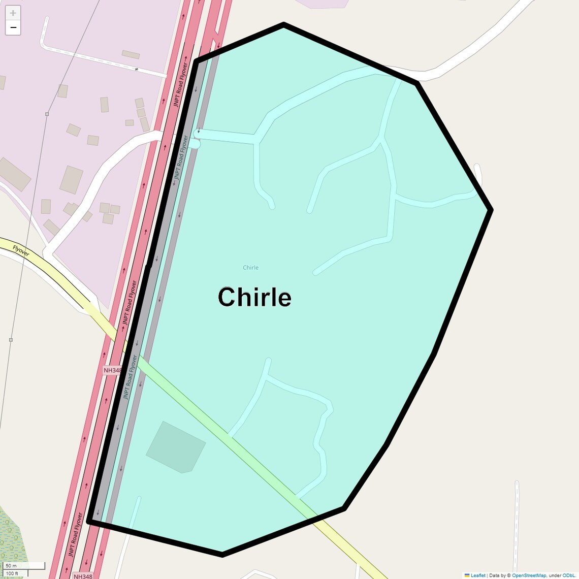 Location Map of Chirle, Navi Mumbai