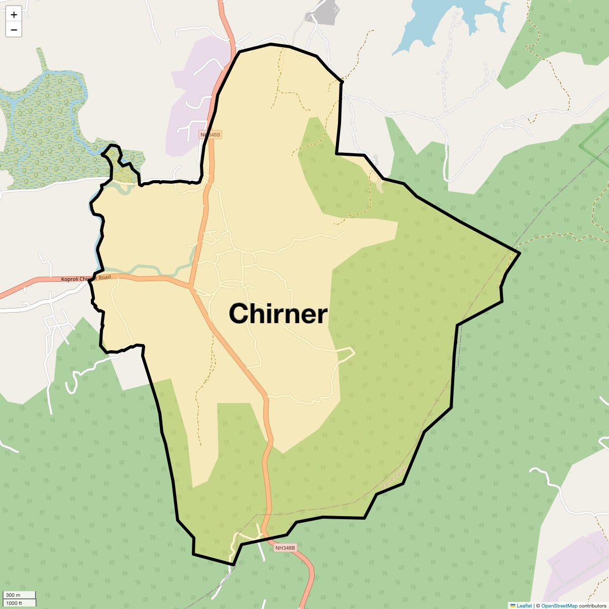 Location Map of Chirner, Navi Mumbai