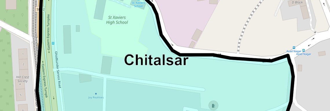 Location Map of Chitalsar, Thane